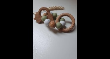 Bijtring baby, babyspeelgoed, babygift, kraamcadeau, auto rammelaar