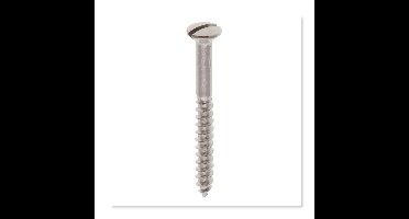 Houtschroeven.3.5 x 30mm. Lang. Lenskop. Messing-vernikkeld. 8 Stuks. DeltafiX.