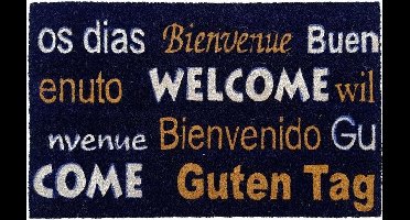 Kokosmat Welcome - Bienvenue - Bienvenido - Guten Tag - Deurmat 40x60 cm