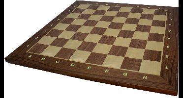 HOT Sports + Toys Schaakbord - Noten ingelegd 55 mm - 55 cm