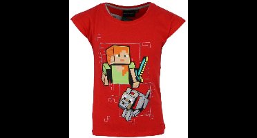 Minecraft kort t-shirt voor kinderen, top 4 jaar