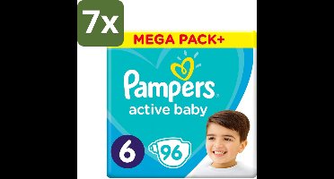 Pampers - Active Baby - Luiers - Maat 6 (13-18 kg) - Extra Groot - 96 Luiers - Bulkverpakking - 7 stuks