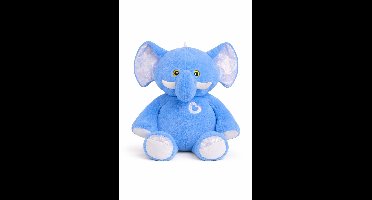 XXL Knuffel Olifant 72 cm Hoog – Grote Blauwe Pluche Olifant met Grote Flaporen, Slagtanden en Hartje – Zachte Knuffel als Cadeau voor Kinderen en Volwassenen