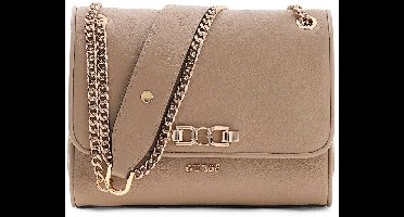 GUESS schoudertas Anise Convertible Xbody Flap Dark Taupe Logo