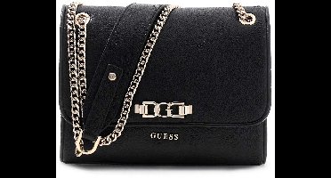 GUESS schoudertas Anise Convertible Xbody Flap Black Logo zwart