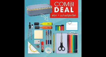 SOHO - Etui XL + Vulling - Grote etui met diverse opbergmogelijkheden - Inclusief complete vulling - In 1 klik klaar voor het nieuwe schooljaar - GB ELARA - Blauw