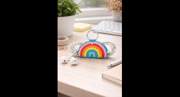 Mustard Rainbow Cable Organizer – Kabelhouder Regenboog – Oordopjes Organizer – Work Happy