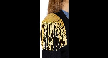 Epauletten shiny goud franjes