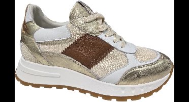Dames Sneakers Piedi Nudi Helen 03.01 Gold Leopard Goud - Maat 39