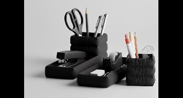 Bureau Organizer – Desk Organizer met Pennenbak voor Kantoor en Thuiswerkplek – Zwart