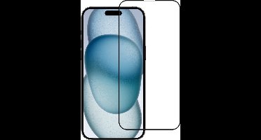 Gehard Glas Screen Protector geschikt voor Apple iPhone 16 Pro - Tempered Glass - 9H – Krasbestendig – Transparant met zwart rand– Case Friendly