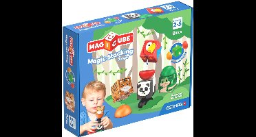 Geomag MagiCube Stacking Jungle - Magnetische Stapelblokken voor Peuters - 8-delig - Vanaf 2 jaar