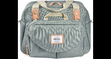 Béaba Genève - Luiertas - Verzorgingstas - Modulaire Stijl - Grote Inhoud - Inclusief Isotherm Lunchzakje & Aankleedkussen - Groen