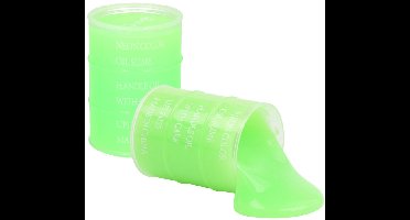 JohnToy Speelslijm - groen - 2x 150 ml - speelgoed slijm - 5,2x8 cm - horror slijm