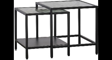 Bijzettafel set - Metaal Zwart - 12kg - Bronco