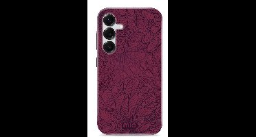 Mio by Mobilize Hoesje geschikt voor Samsung Galaxy S26 MagSafe Telefoonhoesje Hardcase | Mio by Mobilize Backcover | Geschikt voor MagSafe | Geschikt voor Draadloos Opladen met Magnetische Ring | Geschikt voor MagSafe Case - Berry Blooms | Rood