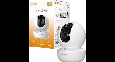 IMOU Ranger RC 2K Slimme Binnen Beveiligingscamera – 3MP 2K – 360° Draaibaar – Dual Band WiFi (2.4 & 5GHz) – LAN