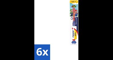 6 x Prodent – Tandenborstel – Super Mario – 6+ jaar - Tandenborstel Voor Kinderen - Super Mario Tandenborstel - Tandenpoetsen Voor Kinderen - Kindertandenborstel - Tandenborstel 6+ Jaar