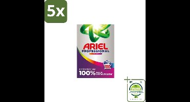 5 x Ariel – Waspoeder – Professional Color – 100 wasbeurten - 5,5 kg - Grootverpakking - Waspoeder Kleur - Waspoeder Voor Gekleurde Was - Waspoeder Met PEG-technologie - Kleurbehoud Was - Krachtige Vlekverwijdering