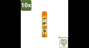 10 x At Home – Luchtverfrisser Spray – Sandalwood – Warm & Houtachtig - 400 ml - Grootverpakking - Luchtverfrisser - Sandalwood - Jasmijn - Geurneutralisatie - Warme Geur