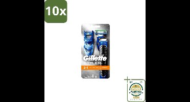 10 x Gillette - Fusion ProGlide – 3-in-1 Styler – Scheersysteem – Mannen - Grootverpakking - Baardstylen - Scheerapparaat - Baardtrimmer - Baardstijl - Mannelijke Verzorging