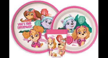 Paw Patrol Superpowers antislip eetservieset, micro plastic set