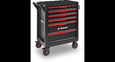 Einhell werkplaatswagen (leeg, 6 laden, vergrendelingssysteem, kogelgelagerde geleiderails, draagvermogen tot 135 kg, verrijdbaar met vergrendelbare zwenkwielen)
