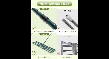 Levelawn-gereedschap, 198 cm, 114 x 25 cm, heavy-duty gazonniveller, roestvrijstalen handgreep, gazonniveller, voor tuin, gras, golfbaan, boerderij, achtertuin