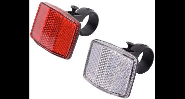 Oneay Fiets Reflectoren Set – Rode Achterreflector & Witte Voorreflector – Universele Fiets Reflector voor Extra Zichtbaarheid en Veiligheid