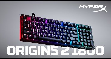 HyperX Origins 2 1800 – Full‑size mechanisch gaming‑toetsenbord – Compact 1800‑layout – RGB – US QWERTY
