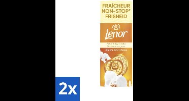 2 x Lenor – Geurbooster – Amber & Orchidee – 12 Wasbeurten – 155 g - Geurparels - Wasgeur - Luxegeur - Orchidee - Vanille