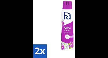 2 x Fa Deodorant Spray Violet Leaves Passion 150 ml - Deodorant - Anti-transpirant - Langdurige Bescherming - Violette Geur - Fa Purple Passion