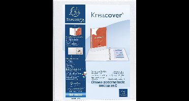 Exacompta 10x Kreacover Ringband in PP personaliseerbaar - 2 vakken - 2D-ringen 30mm - A4 maxi - Wit - 51922E