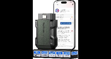 OBD2 Scanner – Diagnoseapparaat – Auto Diagnosetool – Foutcode Lezer – Bluetooth Auto Scanner – Draadloos Met Bidirectionele Testfunctie – Ondersteuning Voor 120+ Merken – 30+ Onderhouds- en Resetfuncties