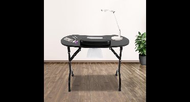 Core® Manicure Tafel met Afzuiging - Nageltafel - Bureau -Met Lades Op Wielen Met Remmen - Zwart - 90cm x 40cm x 73cm