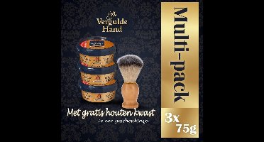3 Stuks Vergulde Hand Scheerzeep