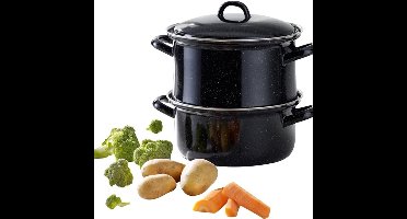 Core® Stoompot - Snelkookpan - Stoompan - Zwart-‎28 x 18 x 10 cm; 1.65 kg