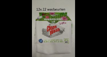 Senzora Clean Wash - wasmiddel waspoeder - white wit witte - 12x 22 wasbeurten