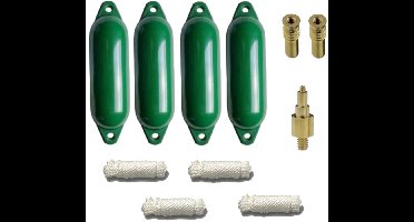 Set van 4 met Majoni Star 35 stootwillen incl. spatelleidingen, 2 vervangingsventielen, 1 ventieladapter - goren, 62 x 21 cm