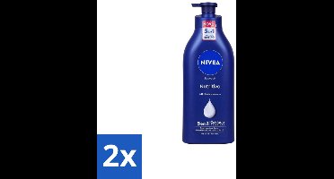 Nivea – Bodymilk – Original met Pomp – 500 ml - Voordeelverpakking - 2 stuks