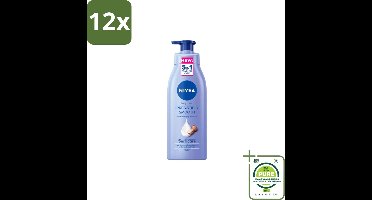 Nivea – Bodymilk – Silky Shea Butter 5-in-1 – 500 ml - Voordeelverpakking - 12 stuks - Bodymilk - Shea butter