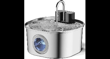 DeMoi Drinkfontein Kat | Draadloos | 3.2L | Viervoudig Filtersysteem | Sensor en Accu | RVS | Voor Katten en Kleine Honden