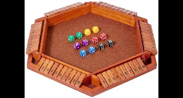 Shut The Box Spel Voor 6 Spelers, Opvouwbaar Bordspel Wiskunde, Shut The Box Bordspellen, Houten Bordspel Met Dobbelstenen, Houten Sluit De Doos Spel, Met 12 Dobbelstenen Voor Klaslokaal, Thuis En Feesten