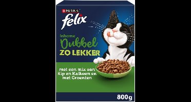 FELIX DubbelZoLekker Inhome - Kip, Kalkoen & Groenten - 5 x 800g