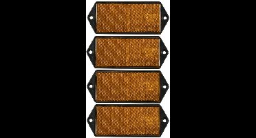Benson Reflector - 4x - oranje - rechthoek - schroefbevestiging - 100 x 45 mm