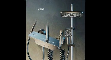Doucheset – Douchesysteem – Regendouche – Thermostaatkraan – Douchekraan – Digitale Temperatuurweergave – Koper & RVS Materiaal