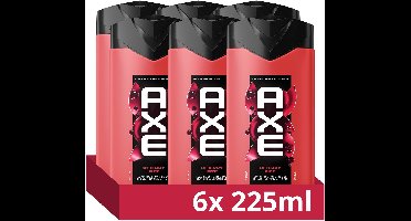 AXE Fine Fragrance Collection Douchegel - Cherry Fizz - met de geur van kersen, rode appel en amber - 6 x 225 ml
