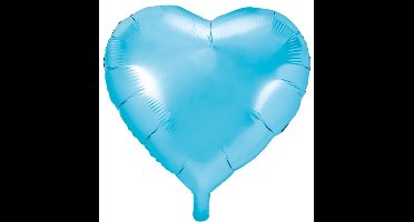 Folieballon hart licht blauw