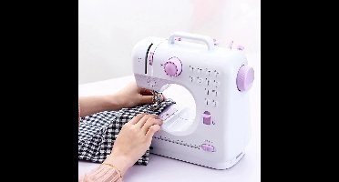 Zolara Mini Naaimachine - Elektrische naai machine - Kleine naaimachine - Multifunctionele mini handnaaimachine - Paars - Wit