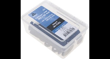 Deltafix slotbout M8 x 80 mm - zwart gecoat - verzinkt - met moer, ring en carrosseriering - 10 stuks